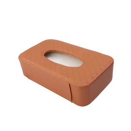 Pojemnik na chusteczki z paskiem brązowy