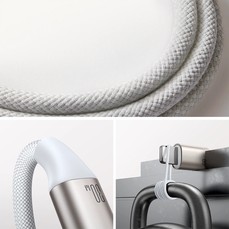 Joyroom 2 in 1 Lightning cable and inductive charger for Apple Watch 1.5m white (S-IW011)