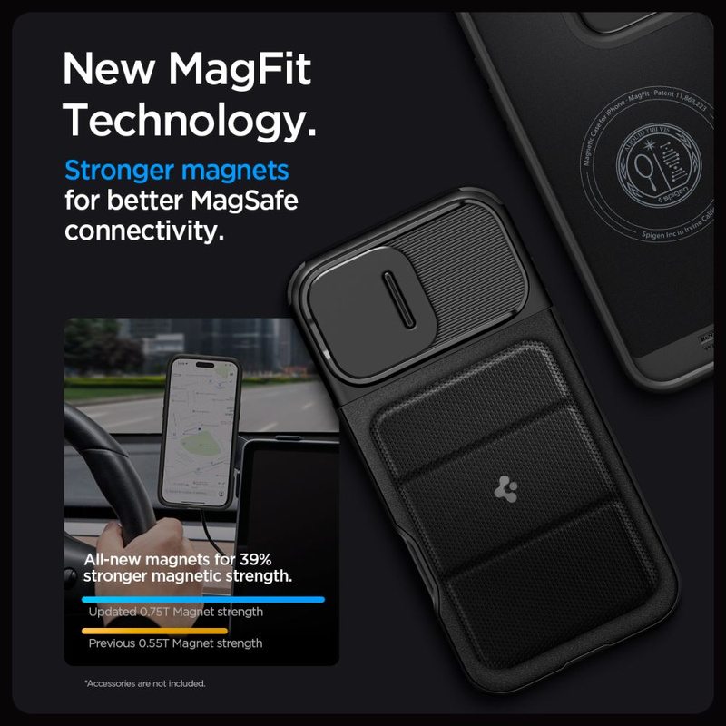 SPIGEN OPTIK ARMOR MAG MAGSAFE IPHONE 16 PRO MAX BLACK