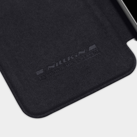 Nillkin Qin Case etui do Xiaomi Redmi Note 11 Pro+ (China) / Redmi Note 11 Pro (China) osłona na aparat kabura pokrowiec obudowa z klapką brązowy