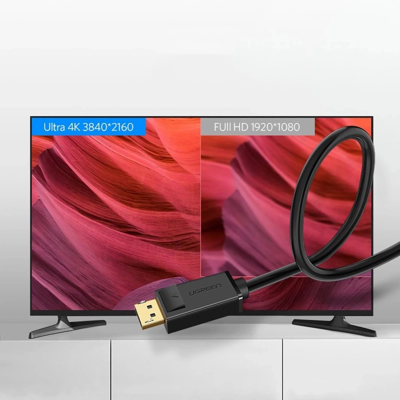 Ugreen kabel przewód DisplayPort 1.2 4K 3 m czarny (DP102 10212)