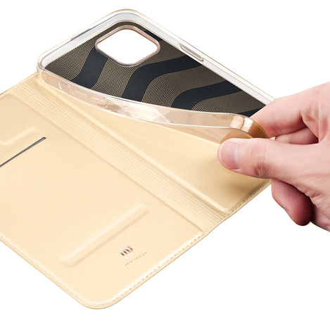 Dux Ducis Skin Pro Holster Cover Flip iPhone 14 Max Gold