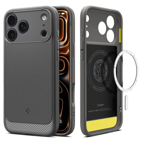 SPIGEN futerał RUGGED ARMOR MAG kompatybilny z MagSafe do IPHONE 17 Pro Max gray