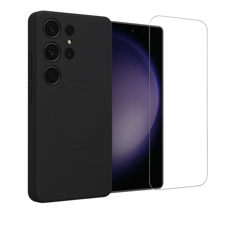 Etui do Samsung S24 Ultra czarne MagSafe + Szkło