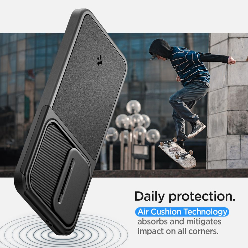 Spigen Optik Armor Hülle für Samsung Galaxy S24 – Schwarz