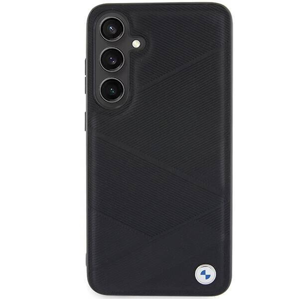Etui BMW Signature Leather Crossing Lines Pattern na Samsung Galaxy S24+ - czarne