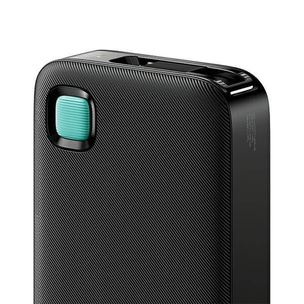 USAMS Powerbank ze zwijanym kablem USB-C Retractable 10000 mAh PD 20W Fast Charge XY Series czarny/black 10KCD22401(US-CD224)