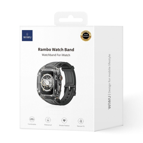 WiWU - Pasek do smartwatcha Wi-WB013 Rambo Watch Band 42/44/45mm - czarny