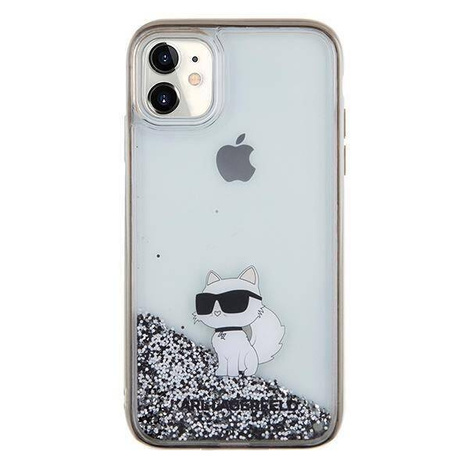 Karl Lagerfeld nakładka do iPhone 11 KLHCN61LKCNSK HC LIQ. GLITTER C transparentna