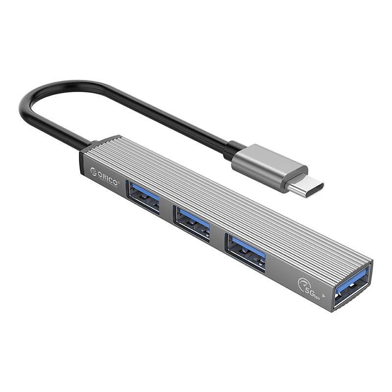 Orico Hub USB-C to USB-A 3.0 + 3xUSB-A 2.0 - grey