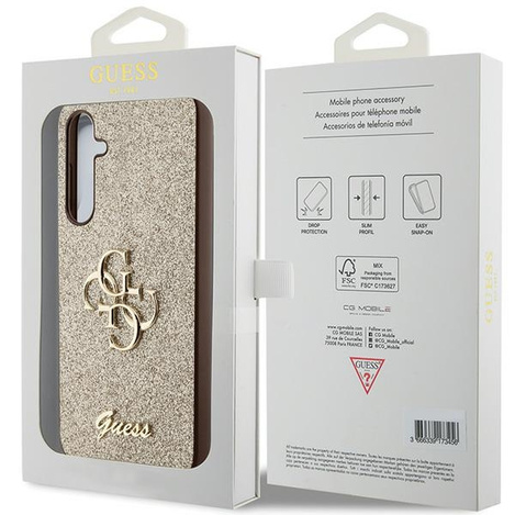 Guess nakładka do Samsung S23 FE GUHCS23FEHG4SGD GUESS HC FIXED GLITTER BIG 4G złota