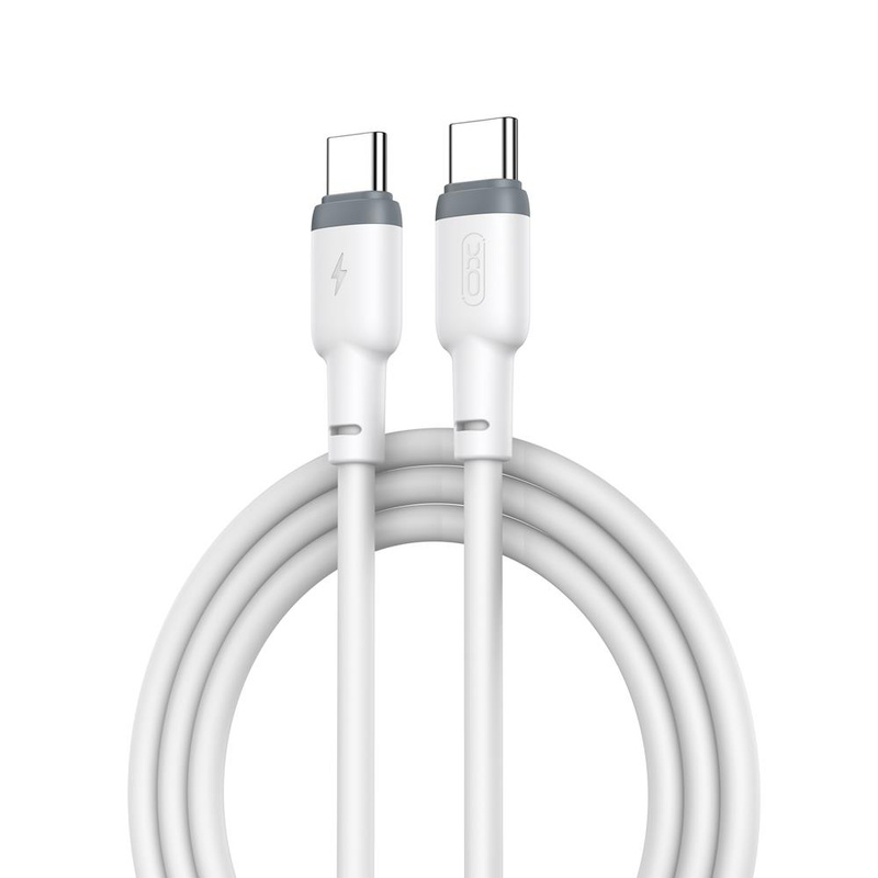 XO kabel NB208B PD USB-C - USB-C 1,0m 60W biały