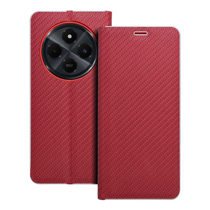 Kabura LUNA Book Carbon do XIAOMI Redmi 14C czerwony
