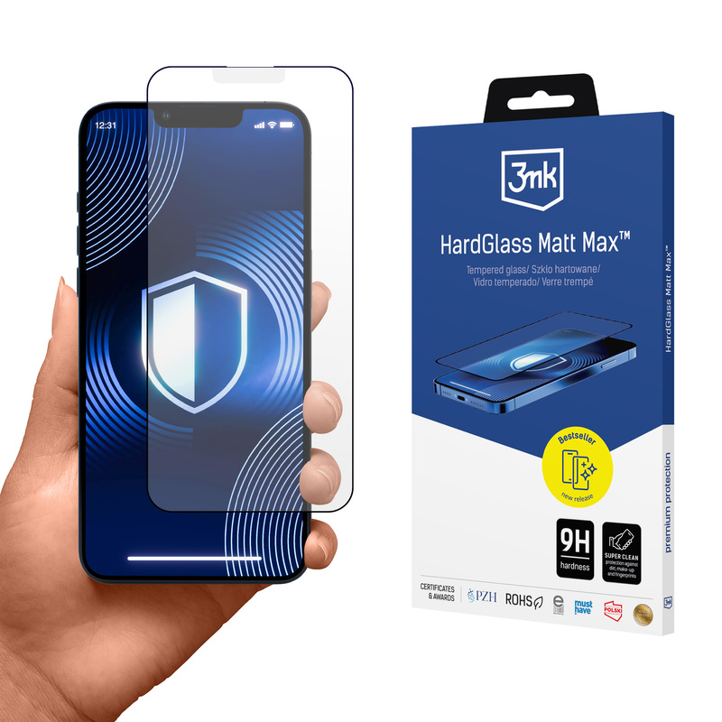 3MK HardGlass Matt Max iPhone 13/13 Pro/ 14 6.1"