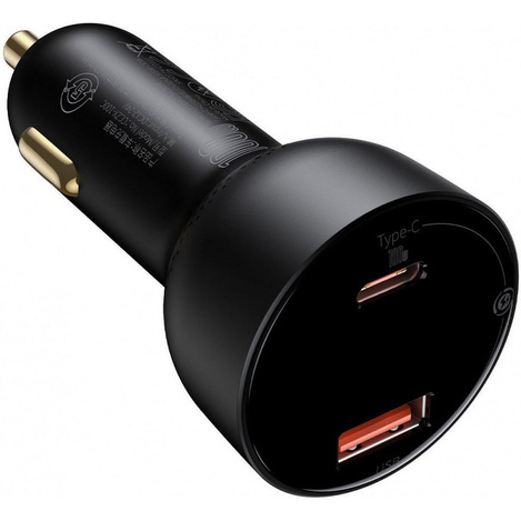 Baseus Superme szybka ładowarka samochodowa USB / USB Typ C 100W PPS Quick Charge Power Delivery czarny (CCZX-01)