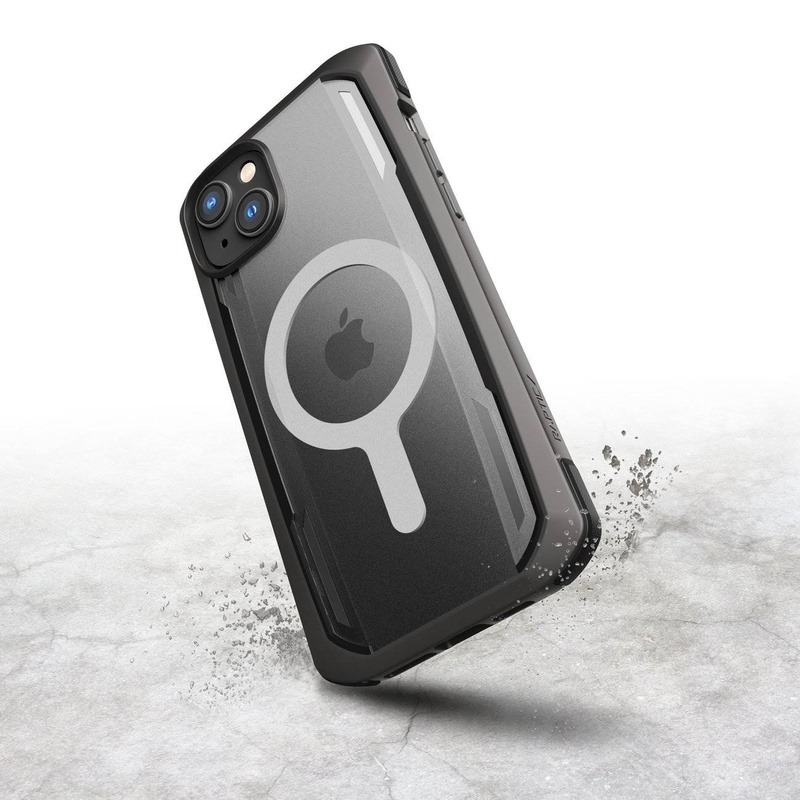Raptic X-Doria Secure Case für iPhone 14 Pro Max mit gepanzerter MagSafe-Hülle schwarz