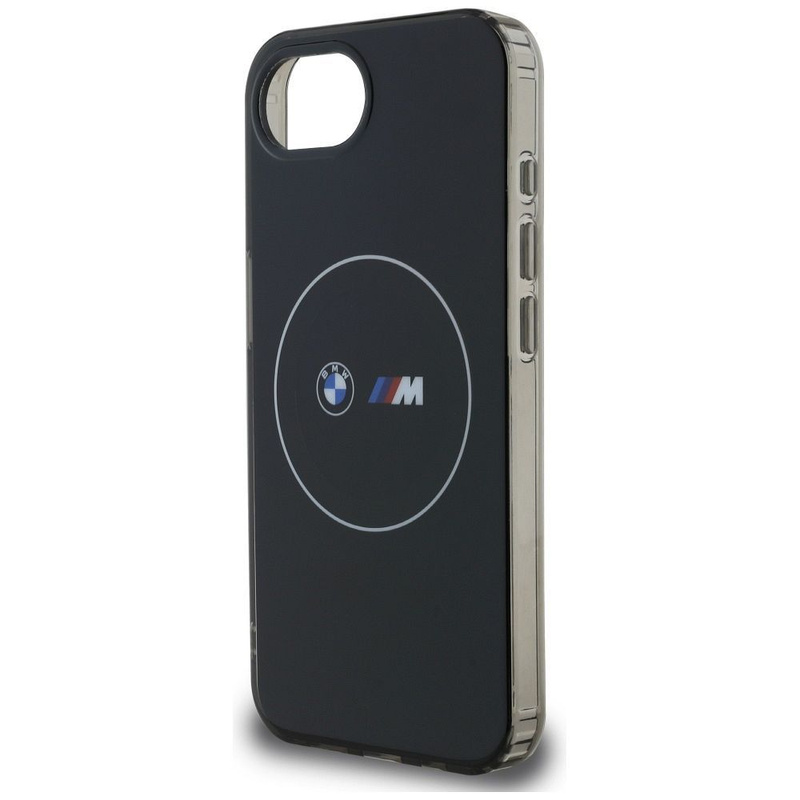 BMW futerał do IPHONE 16e (SE 4 2025) kompatybilny z MagSafe BMHMPSE424HBMKH (IML Metal White Circle) black