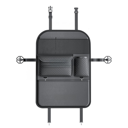 Organizer samochodowy na fotele przednie z przegródkami D03 czarny