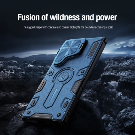 Nillkin CamShield Armor Prop Hülle für Samsung Galaxy S24 Ultra – schwarz