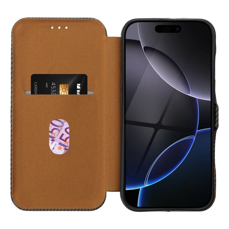 Kabura FOLIO Side Magnet do IPHONE 16 PRO brązowy