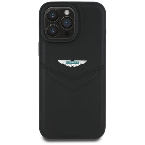 Etui Aston Martin HC Leather Victory Design do iPhone 16 Pro Max czarny