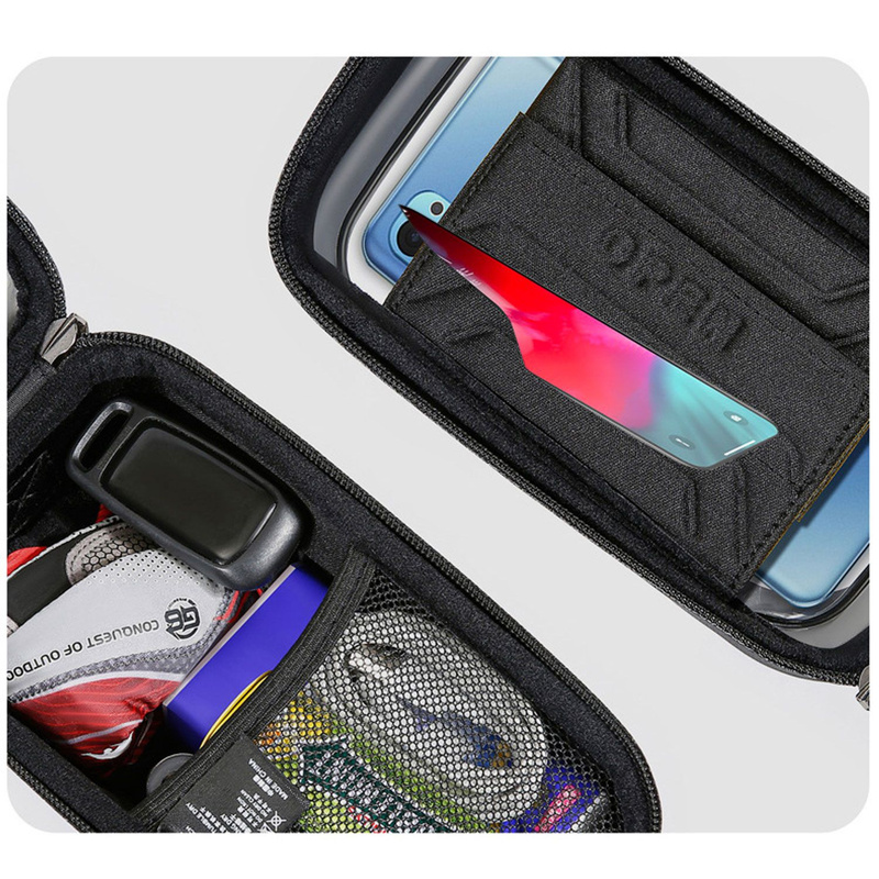 WILDMAN sakwa rowerowa na ramę na zamek 1L (4" - 7") ES12 czarna