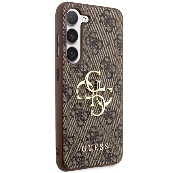 Oryginalne Etui GUESS Hardcase GUHCS24M4GMGBR do Samsung S24 Plus (Leather 4G Metal Logo / brązowy)