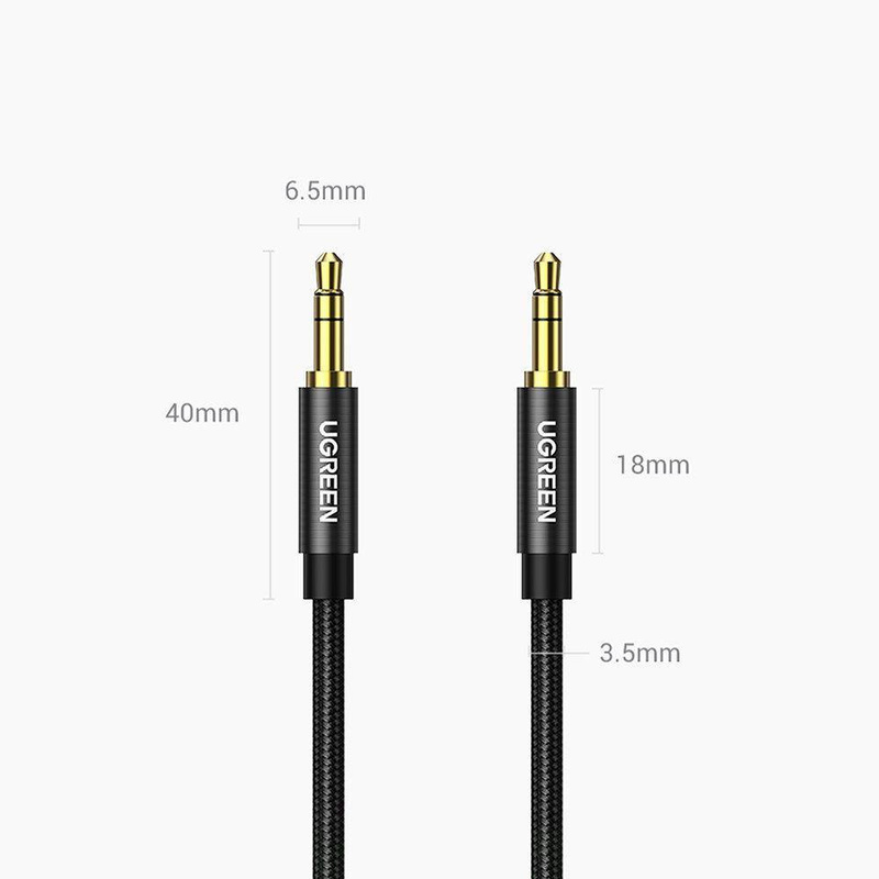 Ugreen Audiokabel 2 x Miniklinke 3,5 mm 2 m schwarz (50363 AV112)