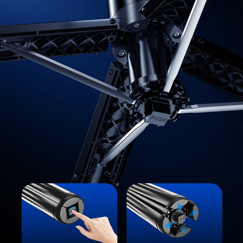 Blavec Selfie Stick Aluminium Fusion P07 Magsafe tripod + pilot + 2 lampy 1,4 metra (SSFP07-MTR2LB14) czarny