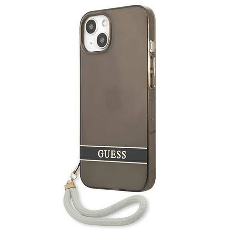 Guess GUHCP13SHTSGSK iPhone 13 mini 5,4 &quot;schwarz / schwarz Hardcase Translucent Stap