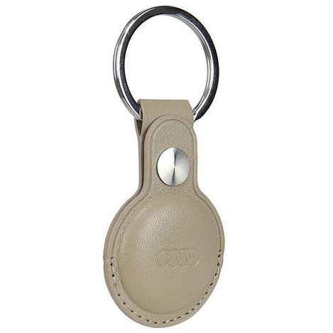 Oryginalne Etui APPLE AIRTAG Audi Synthetic Leather (AU-ATKR-Q3/D1-BG) beżowe