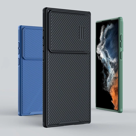 Nillkin CamShield S Hülle Samsung Galaxy S23 Ultra Gepanzerte Abdeckung Kameraschutz Blau