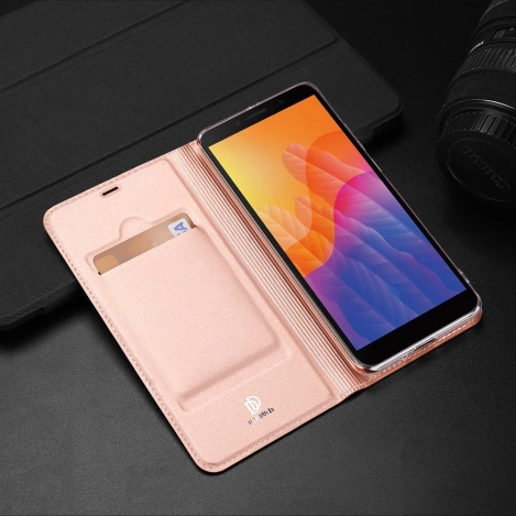 Etui HUAWEI Y5P / HONOR 9S z klapką Dux Ducis skórzane Skin Leather jasny róż