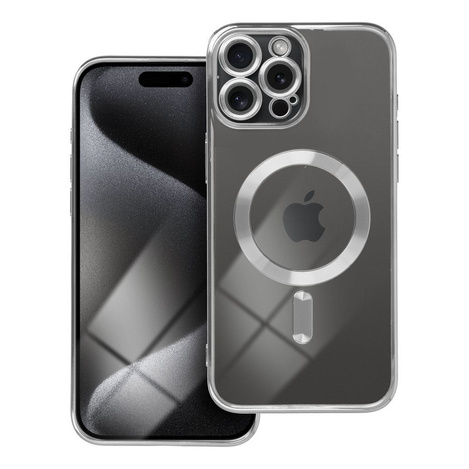 Futerał Electro Mag Cover kompatybilny z MagSafe do IPHONE 15 PRO MAX srebrny