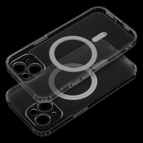 Futerał FROST MAG COVER z ochroną aparatu kompatybilny z MagSafe do IPHONE 14 Pro transparentny