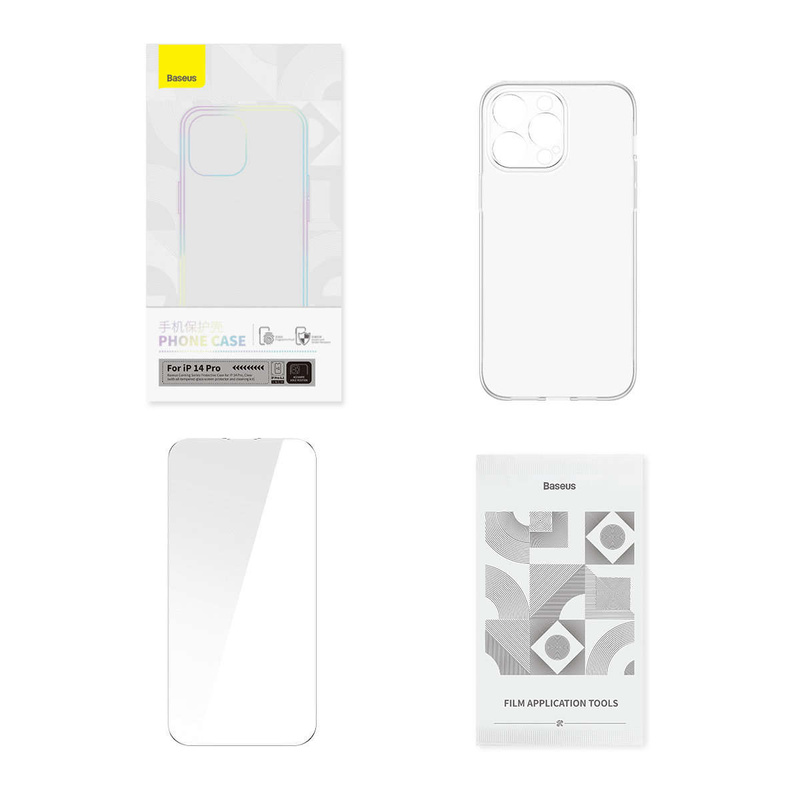 Baseus Corning Case für iPhone 14 Pro gepanzerte Abdeckung + transparentes Glas