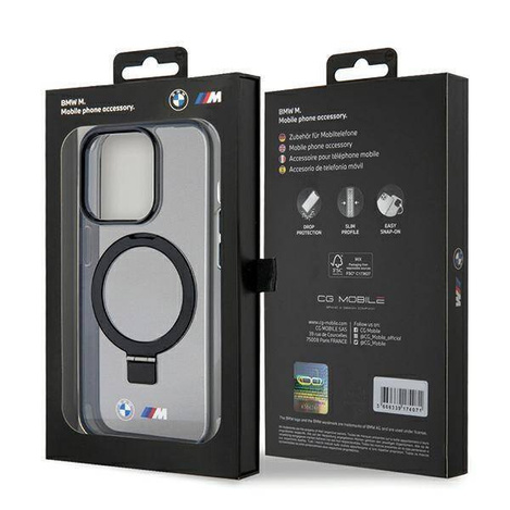 BMW Ring Stand M Collection MagSafe - Etui iPhone 15 Pro (czarny)