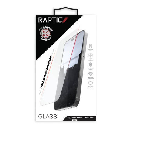 Raptic X-Doria Full Glass iPhone 14 Pro Vollbild aus gehärtetem Glas