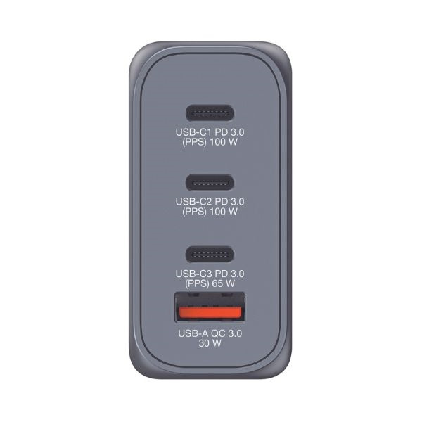 Verbatim Ładowarka sieciowa GaN 100W 3xUSB-C/USB-A + Adapter EU/UK/US GNC-100 32202