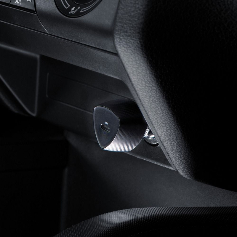 FORCELL CARBON ładowarka samochodowa Typ C 3.0 PD20W CC50-1C czarny (Total 20W)