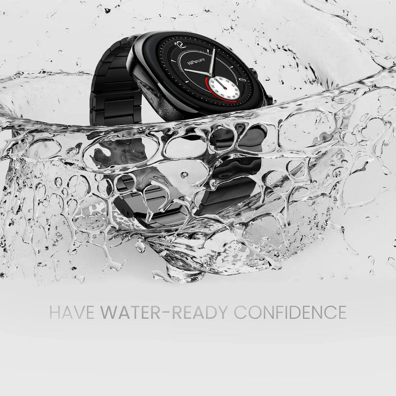 HIFUTURE smartwatch ze stali nierdzewnej ze sztuczną inteligencją AIX (OLED) (CORNING GORILLA GLASS) srebrny