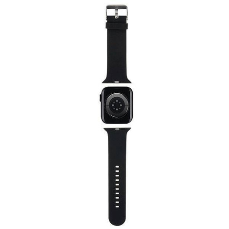 Armband für APPLE WATCH 4 / 5 / 6 / 7 / 8 / SE (38 / 40 / 41 MM) Karl Lagerfeld Strap 3D Rubber Karl&Choupette Heads (KLAWMSLKCNK) schwarz