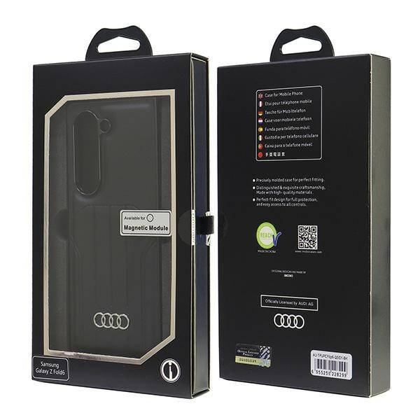 Original Handyhülle SAMSUNG GALAXY Z FOLD 6 Audi Synthetic Leather (AU-TPUPCMFold6-Q5/D1-BK) schwarz