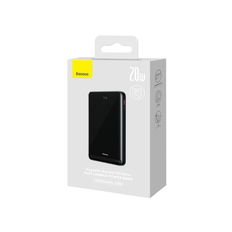 Baseus Magnetic Bracket powerbank z bezprzewodowym ładowaniem MagSafe 10000mAh 20W Overseas Edition niebieski (PPCX000203) + kabel USB Typ C Baseus Xiaobai Series 60W 0,5m