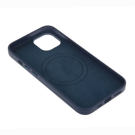 Nakładka Mag Leather do iPhone 15 Pro Max 6,7" ciemnoniebieska
