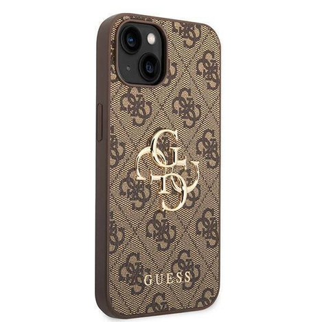 Guess GUHCP15S4GMGBR iPhone 15 6,1&quot; braun/braunes Hardcase 4G Big Metal Logo