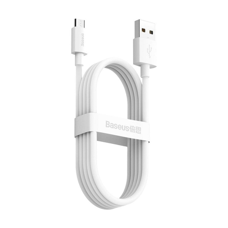 Baseus zestaw 2x kabel USB - micro USB 2,1 A 1,5m biały (TZCAMZJ-02)