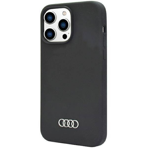 Audi Silikonhülle iPhone 14 Pro 6,1&quot; schwarz/schwarz Hardcase AU-LSRIP14P-Q3/D1-BK