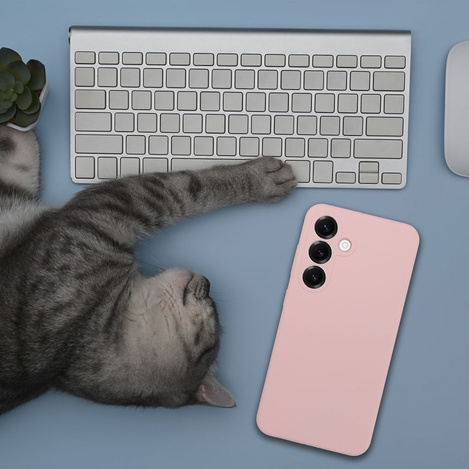 Futerał SILICONE 2mm do OPPO A5 4G / A5 5G pudrowy róż