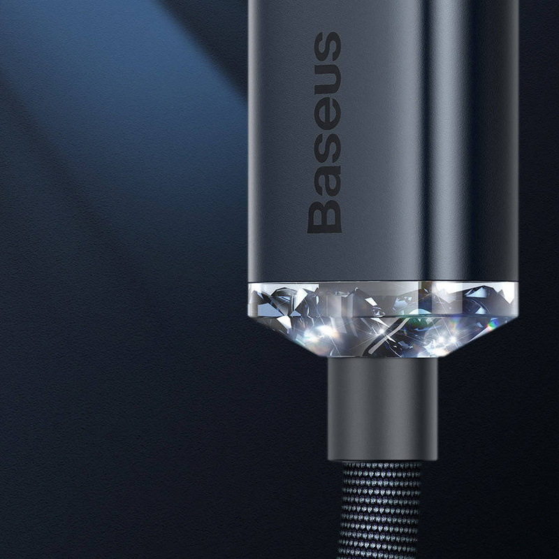 Baseus Crystal Shine Series Fast Charging Data Cable USB to iP 2.4A 2m Purple